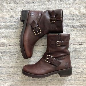 Tory Burch Brown Leather Boots